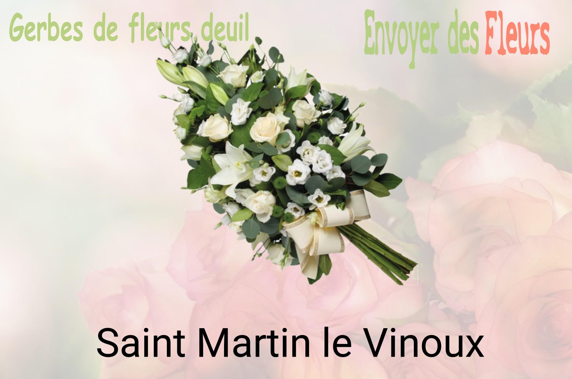 Gerbe de fleurs de deuil livrée à Saint-Martin-le-Vinoux